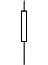 Mega Iron Baluster 9989 - 3/4" Square - Single Rectangle