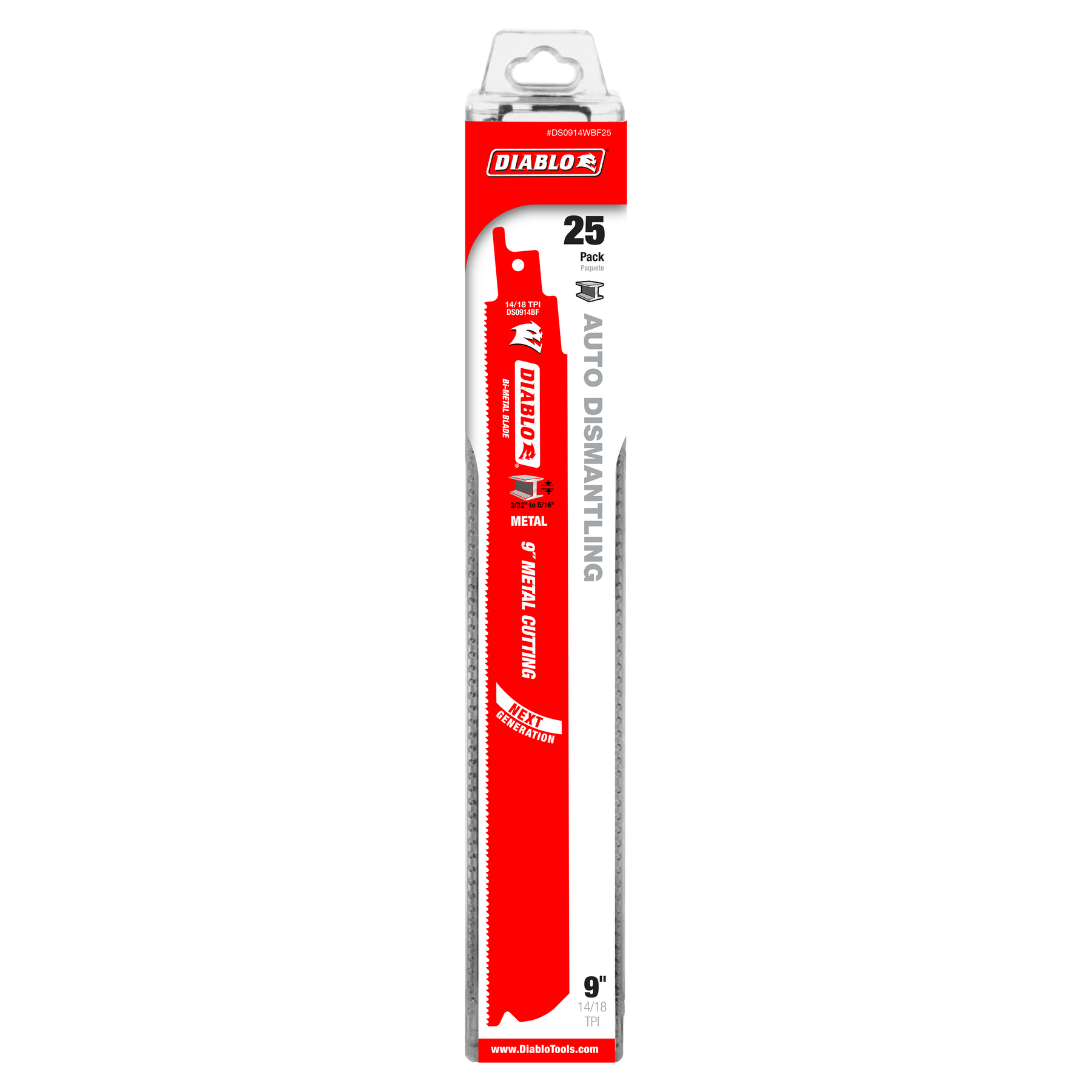 Diablo Bi-Metal Recip Blade for Auto Dismantling