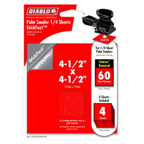 Diablo 4-1/2 in. x 4-1/2 in. StickFast™ Palm Sander 1/4 Sheet
