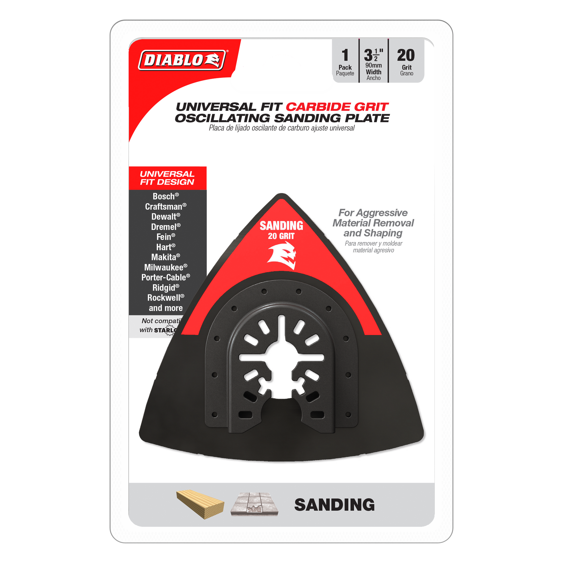 Diablo Starlock Carbide Grit Oscillating Sanding Plate