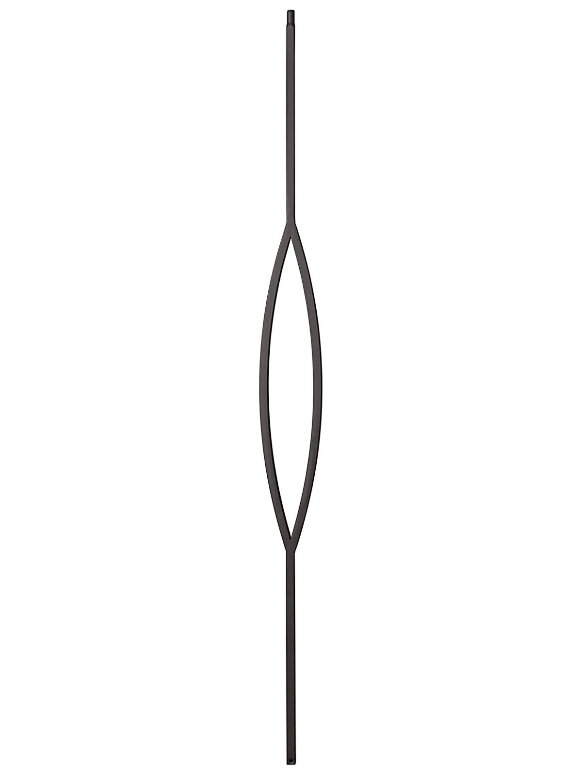 Iron Baluster 9093 - 1/2" Square - Pointed Oval