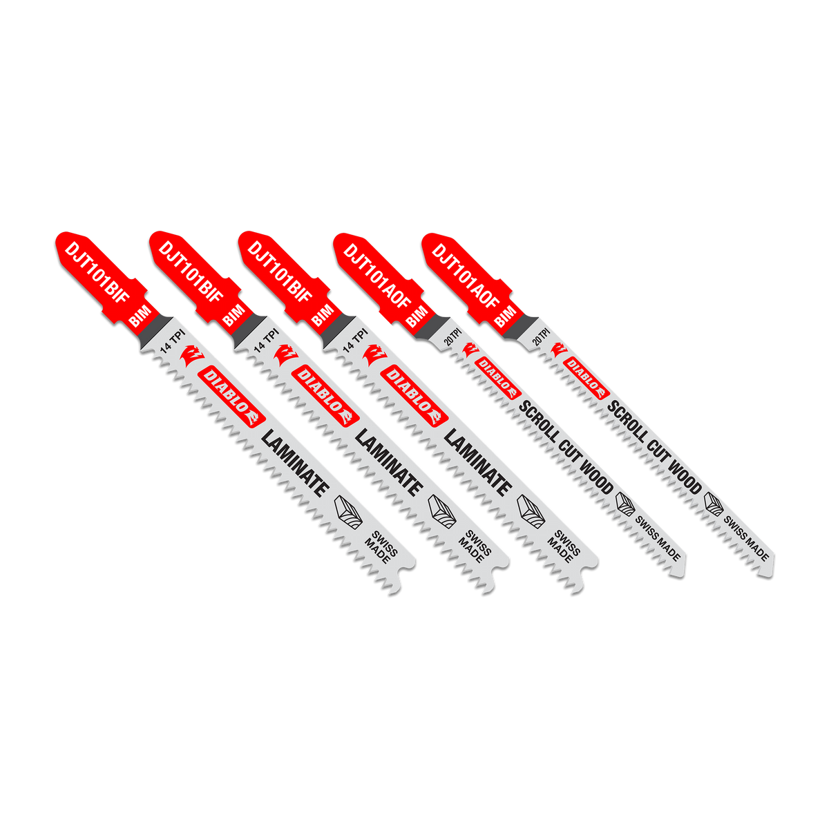 Diablo Bi-Metal T-Shank Jig Saw Blade Set for Laminate Cutting