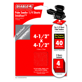 Diablo 4-1/2 in. x 4-1/2 in. StickFast™ Palm Sander 1/4 Sheet