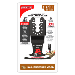 Diablo Starlock Bi-Metal Oscillating Blades for Nail-Embedded Wood
