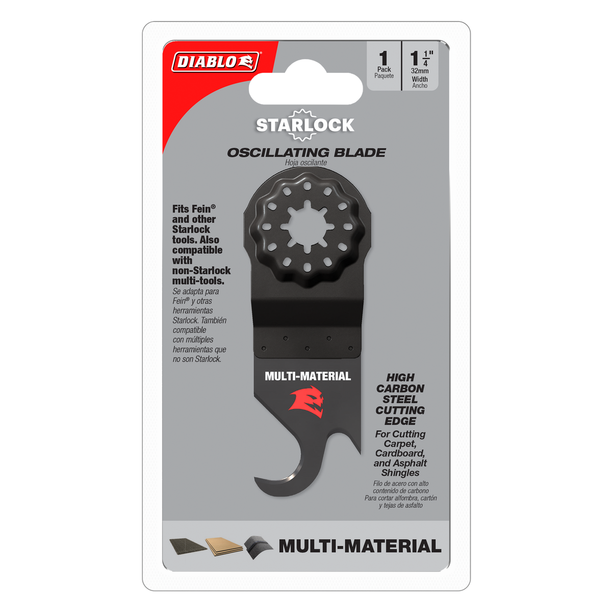 Diablo Carbon Steel Oscillating Hook Knife Blade for Multi-Materials